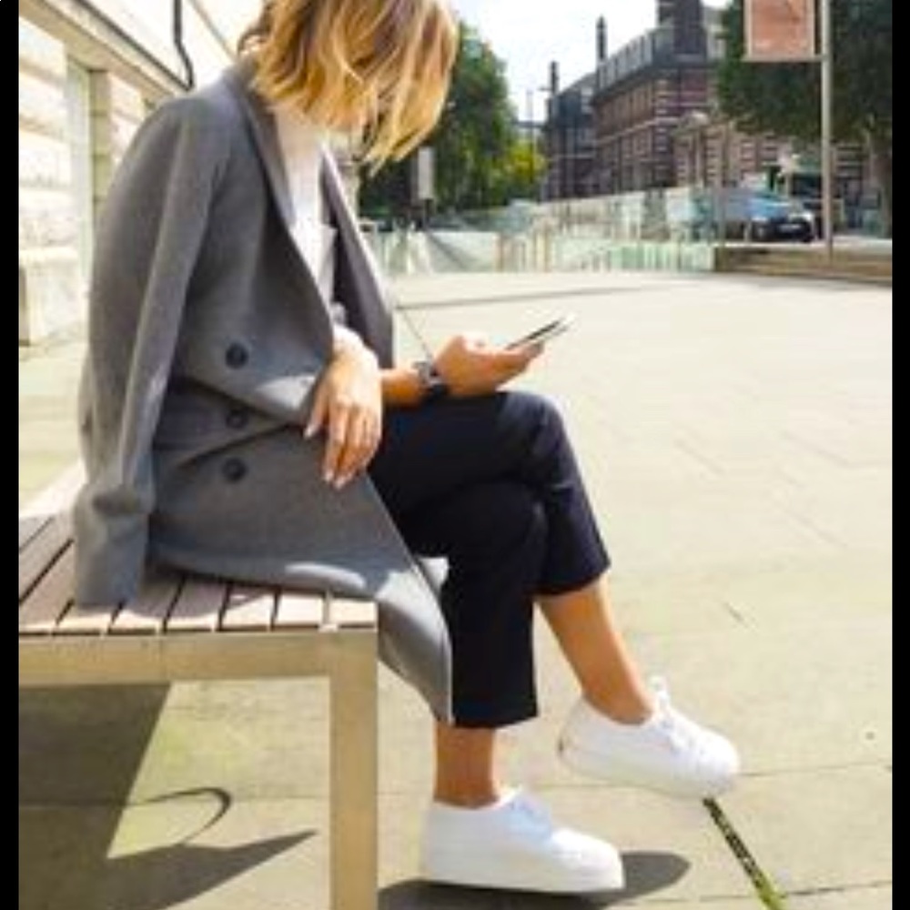 NWT White Platform Supergas - Size 36